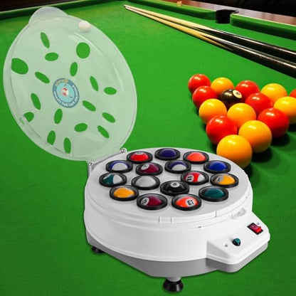 Pool Ball Cleaner,110V Automatic Billiard Ball Cleaner,Pool Ball Cleaner Machine,Electronic Pool Balls Polishing for 16 Billiard and Snooker Balls