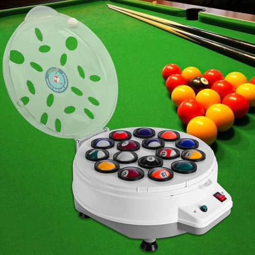 Pool Ball Cleaner,110V Automatic Billiard Ball Cleaner,Pool Ball Cleaner Machine,Electronic Pool Balls Polishing for 16 Billiard and Snooker Balls