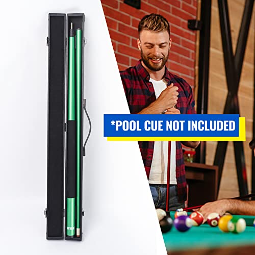 GSE Games & Sports Expert Billiard Pool Cue Stick Hard Box for 2-Piece Pool Cue Stick, Billiard Carrying Case Holds 1 Butt and 1 Shaft - color: Black