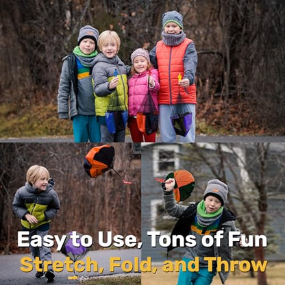 NUTTY TOYS Parachute Toys for Kids - Tangle Free Outdoor Flying Parachute Men, Top Indoor & Outside, 3 4 5 6 7 8 9 10 11 12 Year Old, Best Christmas Stocking Stuffers Idea 2026 Unique Boy & Girl Gifts - style: Indigo Blue