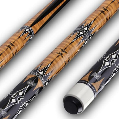 13mm 58 Inch 19 20 oz Billiard Pool Cue Stick, 1/2 Maple Billiard Pool Stick, House Bar Pool Table Sticks for Men - color: Brown 20 oz