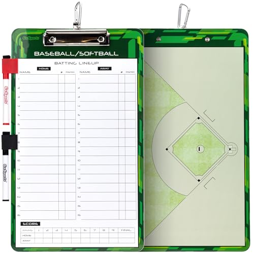 GoSports Premium Dry Erase Coaches Clipboards – Basketball, Baseball, Football, Soccer, Hockey, Volleyball, Lacrosse - color: Baseball / Softball