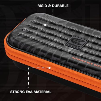 Target Darts Raymond van Barneveld Ghost Series Takoma Wallet, Regular – Darts Case, Black/White Storage Cases, Zipper Dart Holder, Professional Accessories – Holds 3 Fully Assembled Darts - style: Regular Wallet