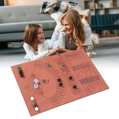 TOPINCN Baseball Dice Board Game, Premium Solid Wood Table Game with Dice and Marbles Fun Baseball Battle for Kids Adults Family Party Gatherings
