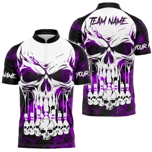GABITA Personalized Bowling Jerseys for Men, Custom Bowling Shirts, Funny Bowling Shirts Gift for Bowler Team Player - color: A11