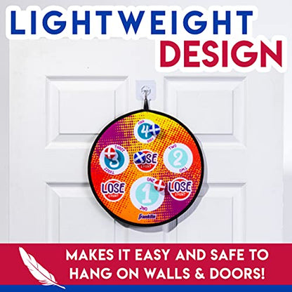 Franklin Sports Anywhere Darts - Double-Sided Dart Target Hangs Anywhere - Perfect for Kids and Families