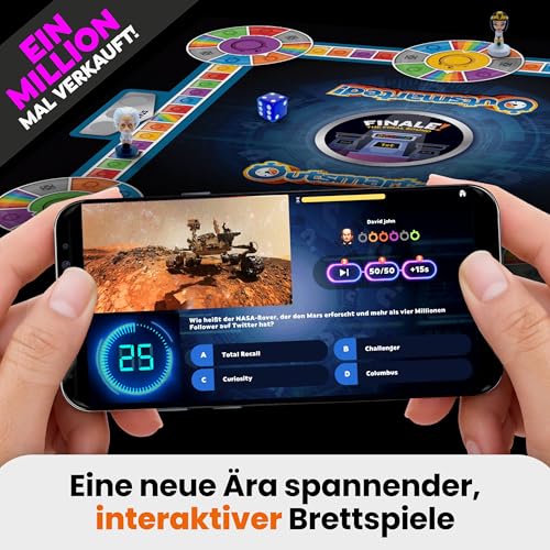 Outsmarted - The Live Quiz Show - Remote Board Game - More Than 10000 Multimedia Questions and Updates, Live TV Quiz Show, Family Game Night - Games for Adults, Teens and Kids - Ages 8+ -2024 Version - style: 2025 Edition