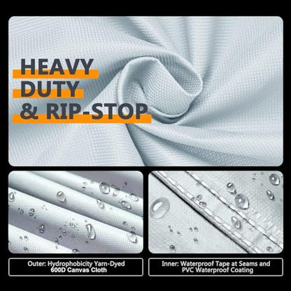 Pool Table Cover 8 feet,Heavy Duty 600D Canvas with Vinyl,with Fixed Buckle | 8 foot Billiard Table Covers,Tear-Resistant Scratch-proof,Waterproof Dust proof, Pooltable Cover-100Lx56Wx8H Inch