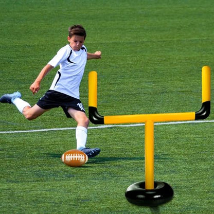 Zhanmai Inflatable Jumbo Football Set Inflatable Football Goal Post with Beach Ball Target Goal Post Ball or Outdoor Sport Summer Beach Pool Party Games Accessories for Practice and Fun