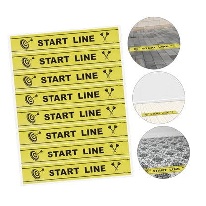 Yardwe 1Sheet Dart Throw Line Marker Durable Game Floor Marker for Dart Players Notice Line for Ground for Parties and Games Enhances Enjoyable Gameplay Experience