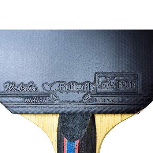 Butterfly B702FL Shakehand Table Tennis Racket | China Series | Powerful Carbon Blade and Rubber Combination with Racket Case | Recommended for Intermediate Level Players