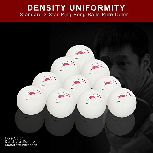 Vbest life Ping Pong Balls with Box, 60 Pcs 3-Star Table Tennis Ball Ping Pong Balls for Competition Training Entertainment - color: White