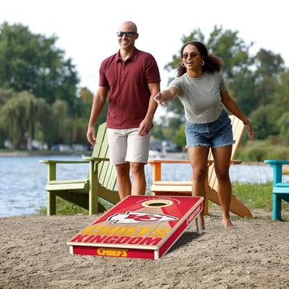 YouTheFan NFL 2' x 4' Slogan Series Professional Wood Cornhole Game - color: Kansas City Chiefs