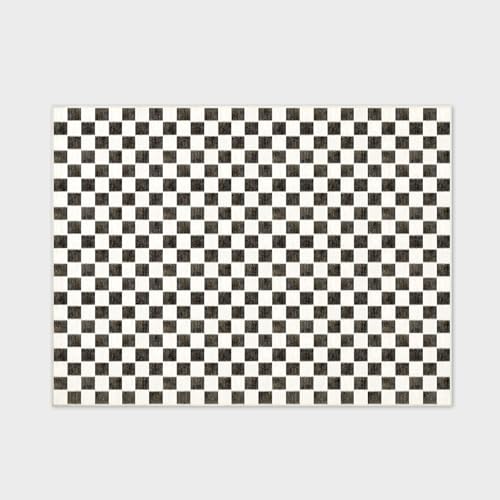 EVERGRACE Checkered Plaid Area Rug 9x12, Soft Fuzzy Faux Wool Rugs Washable Anti Slip Rugs Large Rug Carpet for Entryway Bedroom Living Room Hallway Kitchen and Laundry Room, Black and White - color: Black, size: 9' x 12' (Rectangular)