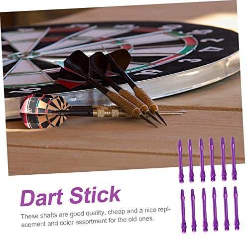 Mikikit 12pcs 45mm Darts Shaft Metal Stems 2BA Thread Aluminum Alloy for Soft Tip and Tip Darts Compatible Professional Sets
