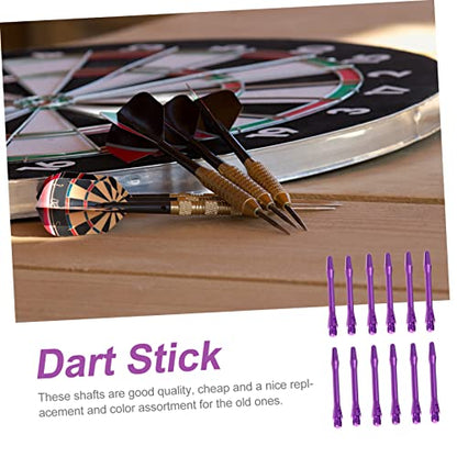 Mikikit 12pcs 45mm Darts Shaft Metal Stems 2BA Thread Aluminum Alloy for Soft Tip and Tip Darts Compatible Professional Sets