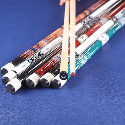58 inch Canadian Maple Billiard Pool Cue Stick, 13mm 1/2 Maple Billiard Pool Stick, House Bar Pool Table Sticks for Men(Numerous Styles to Choose from) - color: P07