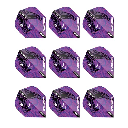 RED DRAGON Snakebite Ionic Dart Flights - 3 Sets Per Pack (9 Dart Flights in Total)