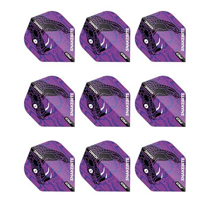 RED DRAGON Snakebite Ionic Dart Flights - 3 Sets Per Pack (9 Dart Flights in Total)