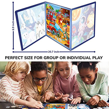 QUOKKA Travel Magnetic Puzzles for Toddlers 1-3 – 20+Pcs Animals Game with Extra-Long Play Book – Fun Travel Jigsaw Game Toy for Kids Ages 3-5 – Strong Magnets for Car Activities - color: 08. Animal