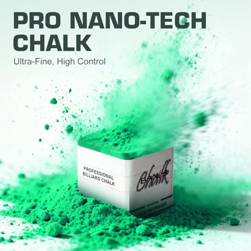 Banly Pool Cue Chalk, Nano Technology Billiard Chalk for Professional Tournament Standard, Low Dust, Super Dense, Suitable for Snooker/Pool/8-Ball - color: Green-1pc