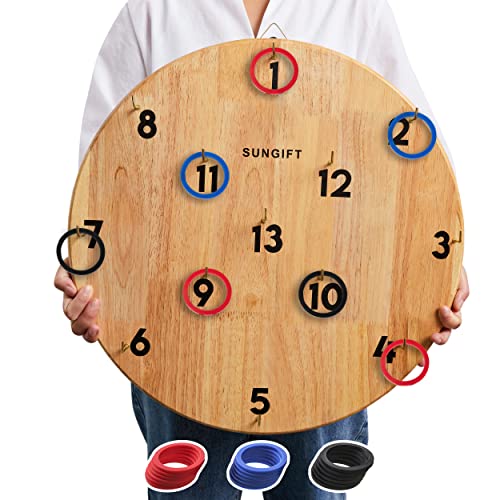 SUNGIFT Hook Ring Toss Game for Adults & Kids - Yard Hooky Ring Tossing Games - Hookie Wall Game Indoor & Outdoor Family Fun - Home, Party, Office, Camping & Backyard Games - style: Giant 20"