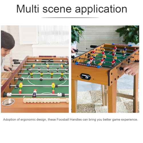 Mikikit 8Pcs Skid TPR Foosball Handles Professional Soccer Table Replacement Grips Ergonomic Design for Enhanced Play Compatible with Foosball Machines