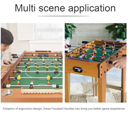 Mikikit 8Pcs Skid TPR Foosball Handles Professional Soccer Table Replacement Grips Ergonomic Design for Enhanced Play Compatible with Foosball Machines