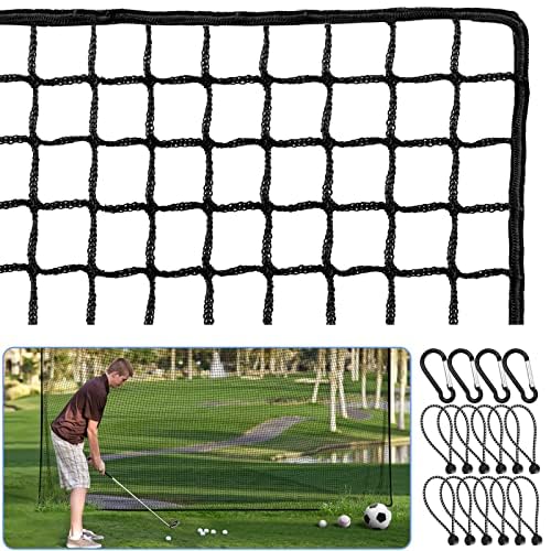Amazgolf Golf Net,10Ft,15Ft,20Ft,25Ft, 30Ft, 40Ft Golf Practice Net,Sports Practice Barrier Net, Heavy Duty Ball Netting Golf Hitting Net, DIY Ball Net,Baseball Net Hockey Net and Chipping Net - size: 10*40ft