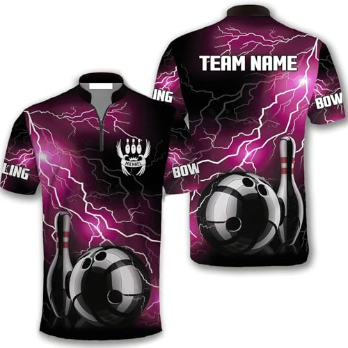 GABITA Personalized Bowling Jerseys for Men, Custom Bowling Shirts, Funny Bowling Shirts Gift for Bowler Team Player - color: A14