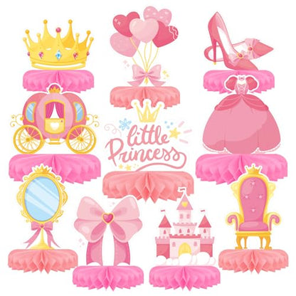 Princess Birthday Party Supplies - Princess Themed Honeycomb Centerpiece ，Table Decorations for Princess Themed Birthday Party Decorations - style: Princess