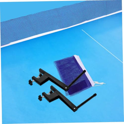 Portable Table Tennis Net Set Posts Universal Indoor/Outdoor Pong Net Adjustable Height Sturdy Material Easy Setup for Ages