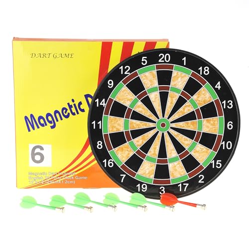 PowerTRC Magnetic Dart Board Game, Magnetic Dart Toy for Kids, Indoor - Outdoor Game Activities, Gift for Boys Girls Ages 5 6 7 8 9 10 11 12 Year Old Kids and Adults