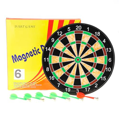 PowerTRC Magnetic Dart Board Game, Magnetic Dart Toy for Kids, Indoor - Outdoor Game Activities, Gift for Boys Girls Ages 5 6 7 8 9 10 11 12 Year Old Kids and Adults