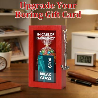 Funny Office Emergency Box w/Hammer, Break in Case of Emergency Box, DIY Stress Relief Gag Gift for Coworker, Desk Decor & White Elephant Gift for Friends, Coworkers & Family, Money Gift Idea - style: Regular Emergency Box
