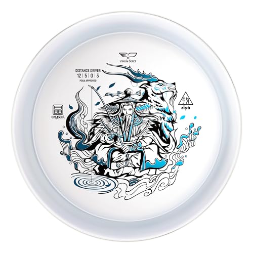 Yikun Disc Golf Ultra-Overstable Distance Driver|Pro Worlds 2025 Limited Edition|Powerful Hyzer Fade for Forehand/Backhand|Skip-Enhanced Approach Shots|PDGA Approved 170-175g - color: Transparent