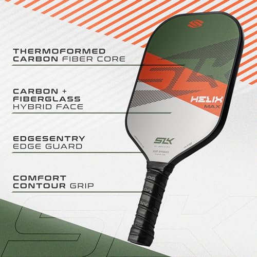 Selkirk Sport SLK Helix Pro Pickleball Paddle | Carbon Fiber & Fiberglass - color: Legend Olive