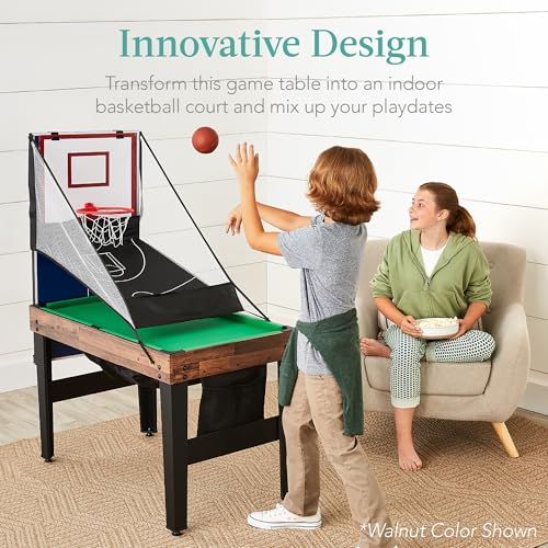 Best Choice Products Combo Game Table Set for Home, Game Room, Friends & Family w/Ping Pong, Foosball, Basketball, Air Hockey, Archery, Chess, Checkers, Shuffleboard, Bowling - color: Arcade