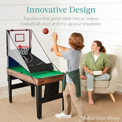 Best Choice Products Combo Game Table Set for Home, Game Room, Friends & Family w/Ping Pong, Foosball, Basketball, Air Hockey, Archery, Chess, Checkers, Shuffleboard, Bowling - color: Arcade