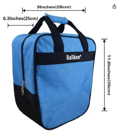 BALIKEN Bowling Single Tote Bag, Durable, Compact and Stylish Durability Easy to Carry Holds One bowling ball - color: Blue
