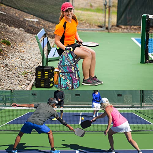 Pickleball Bag - Pickleball Bags for Women Men - Pickleball Backpack - Travel Pickleball Paddle Case, Pickle Ball Bag for Pickleball Paddle Tennis Racket, Protable Pickleball Sling Bag - color: Green Leaf