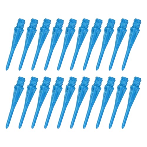 YOKIVE 100 Pcs Plastic Dart Tips, Game 2BA Thread Soft Darts Tips Replacements Plastic Tips Soft Tips| Indoor Outdoor Play (Blue)
