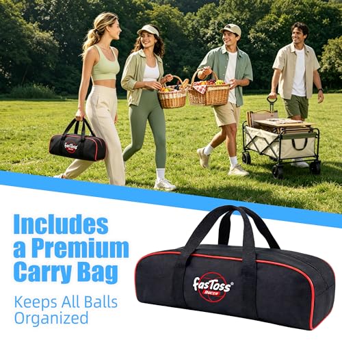 Bocce Ball Set for Backyard Lawn Beach Outdoor Games, Complete with 8 Solid Resin Bocci Balls, Pallino, Measuring Rope & Carry Bag, Multicolor for 2-8 Players (100mm)