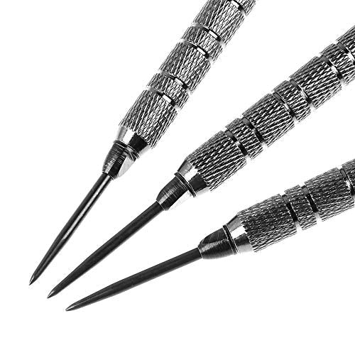 CyeeLife Steel Dart Tips 12pcs with 20pcs Rubber O Rings,Converter Points Adapter Points