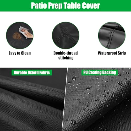 Outdoor Prep Table Cover, 36 x 30 x 35 Inch Waterproof Stainless Steel Prep Cart Table Cover for Outdoor Kitchen Grill Cart Pizza Oven - size: 36" x 30" x 35"