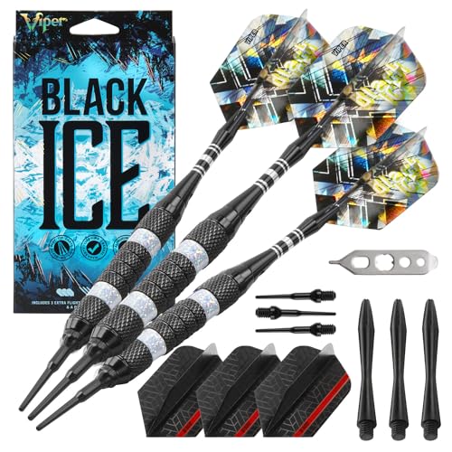 Viper Black Ice Soft Tip Darts - color: Silver Rings, size: 16 Grams