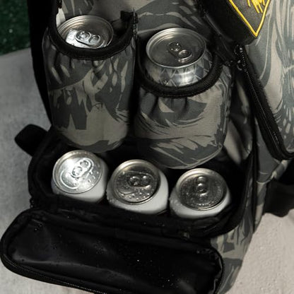 STAR FRAME Beast Disc Golf Bag With Cooler | 25+ Disc Frisbee Golf Backpack | 3-Can Insulated Cooler | Light Durable Gray Men Women Disc Golf Bag | Huge Storage & 12oz Can Holders - color: Gray
