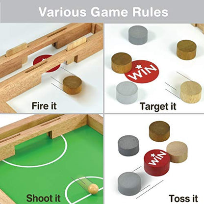 Big Flick n Kick: Wooden Multi Tabletop Indoor Portable Board Games for Kids and Family - style: FLICK n KICK Deluxe