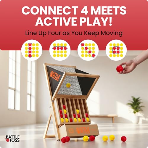 – Indoor/Outdoor Toss Game for Adults & Kids | Fast-Paced Strategy Game for Parties, Tailgates, BBQs & Game Nights | Wall-Mount or Floor Play