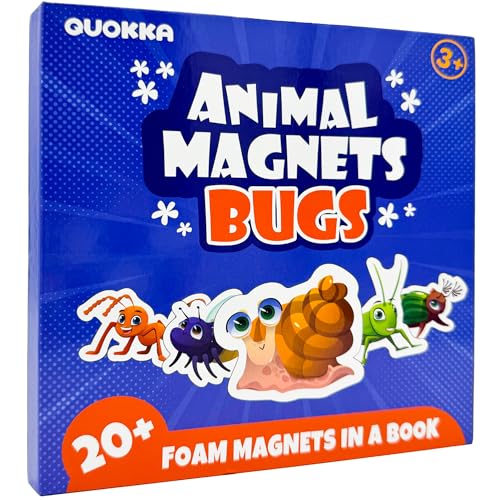 Quokka Travel Magnetic Puzzles for Toddlers 1-3 – 20+Pcs Bugs Game with Extra-Long Play Book – Fun Travel Game Toy for Kids Ages 3-5 – Strong Magnets for Car Activities – Fun Toddler Puzzle Ages 2-4 - color: 05. Blue